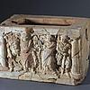 Etruskische Aschenkiste mit Abschiedsszene