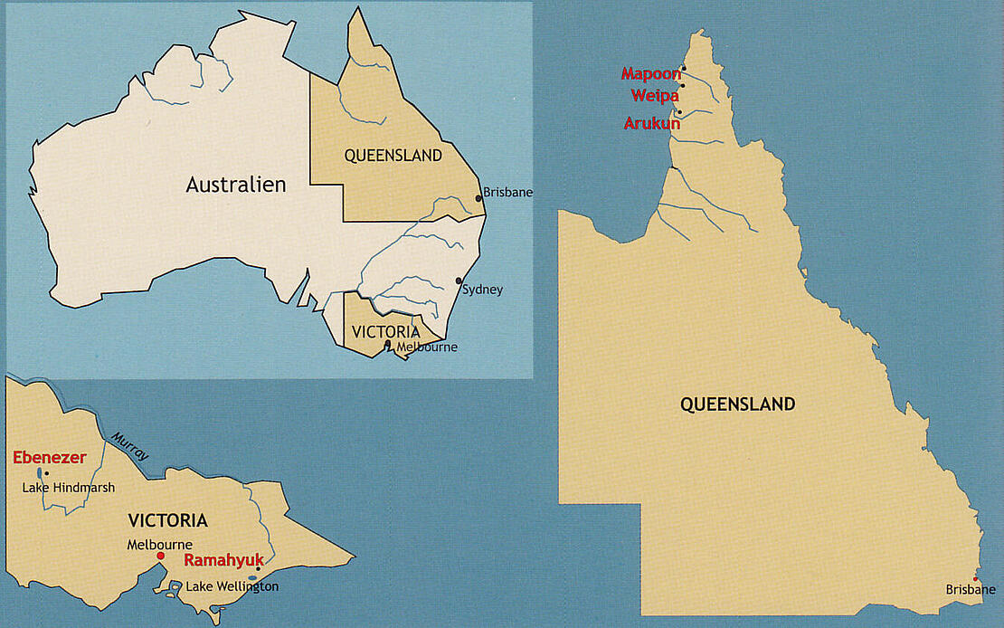 Landkarte Australien