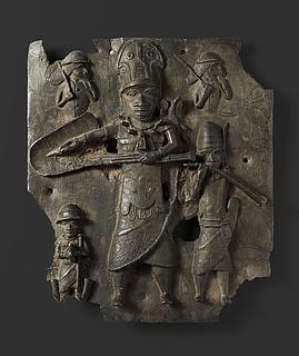 Reliefplatte Benin Bronzen