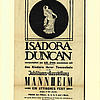 Plakat zum Gastspiel von Isadora Duncan