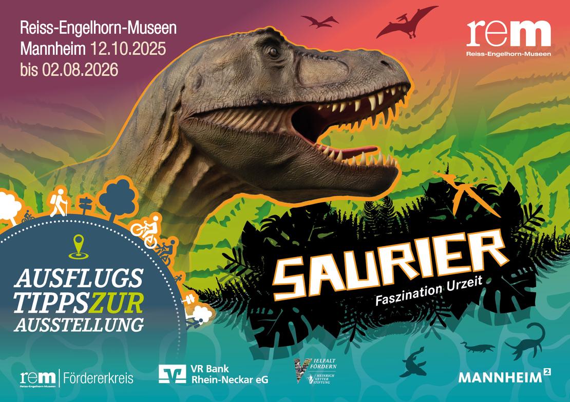 Cover der Ausflugstipps zur Ausstellung "Saurier - Faszination Urzeit"