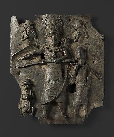 Reliefplatte, Königtum Benin, Nigeria, Reiss-Engelhorn-Museen Mannheim