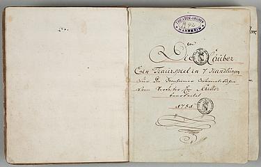 Das Soufflierbuch zu Schillers "Räubern", 1781, Reiss-Engelhorn-Museen 