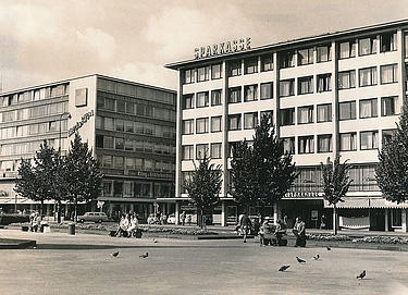 Historisches Foto, Sparkasse Rhein Neckar Nord Neubau Mannheim 1970er Jahre