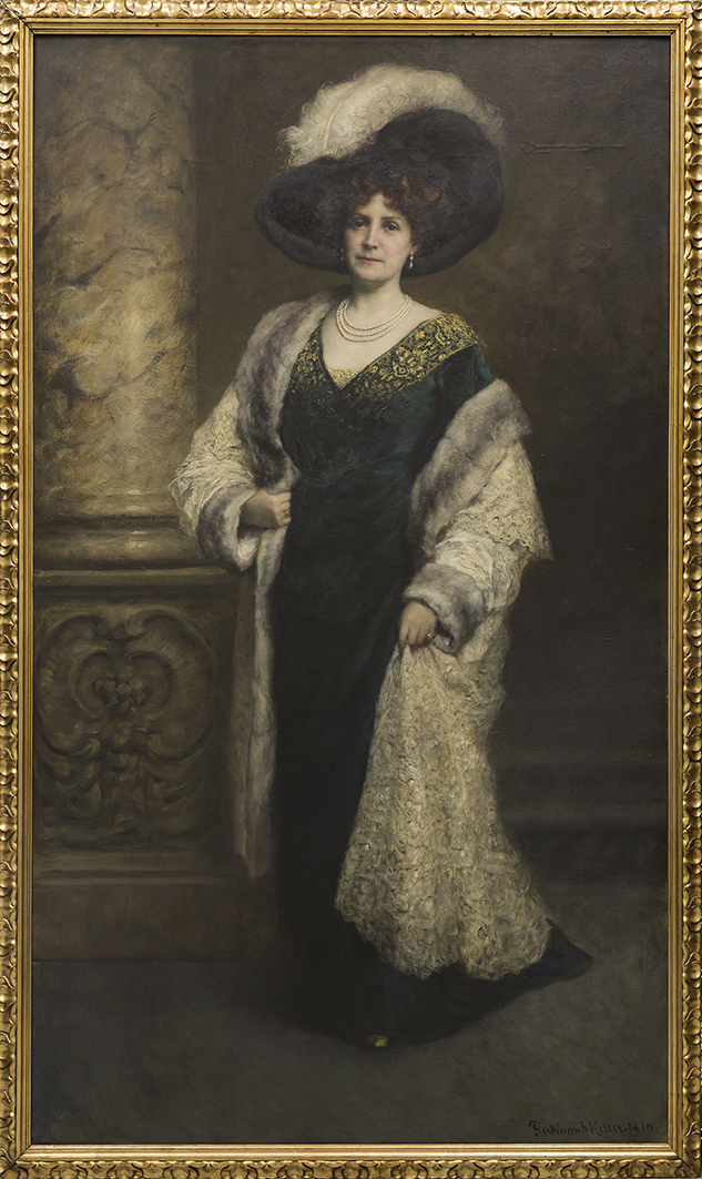 Porträtgemälde Ferdinand Keller, Mella Fiora, verheiratete Melanie Smerker (1868 – 1955)